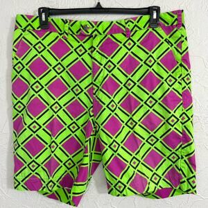 Loudmouth Golf Shorts Men's 40 Birds Fresh Prince Colorful 9" Inseam Stretch